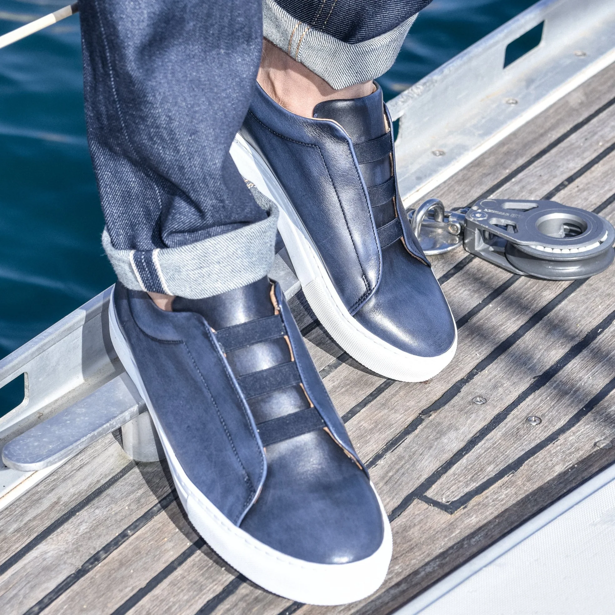 Cost-Sneakers Cuir Marine