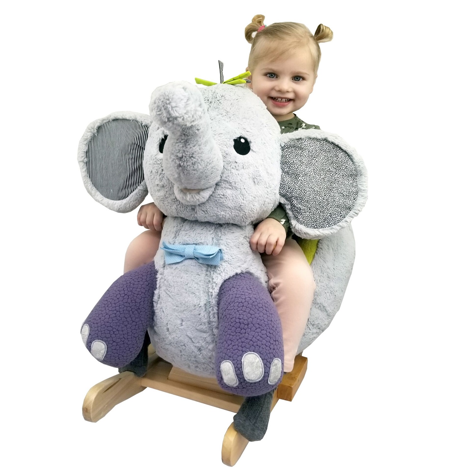 Eléphant à bascule gris