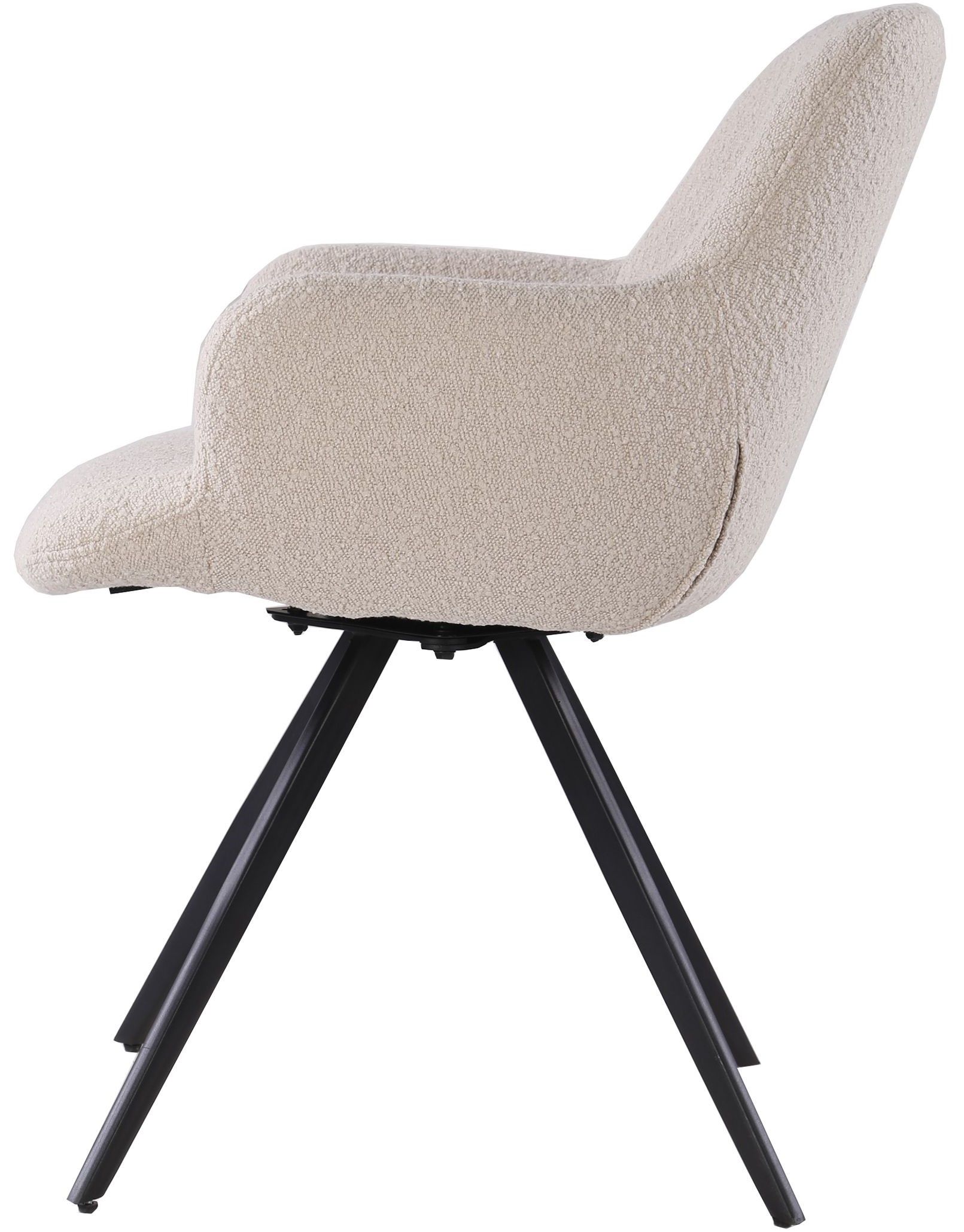 Eetkamerstoel Boucle Beige Doreen B61 x D65 x H83 cm