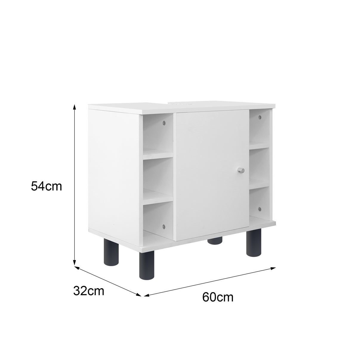 ML-Design 2-delige badkamermeubelset, badkamermeubelset, wastafelmeubel met onderkast, spiegelkast, badkamerkast, moderne stijl, wit, hout, veel opbergruimte