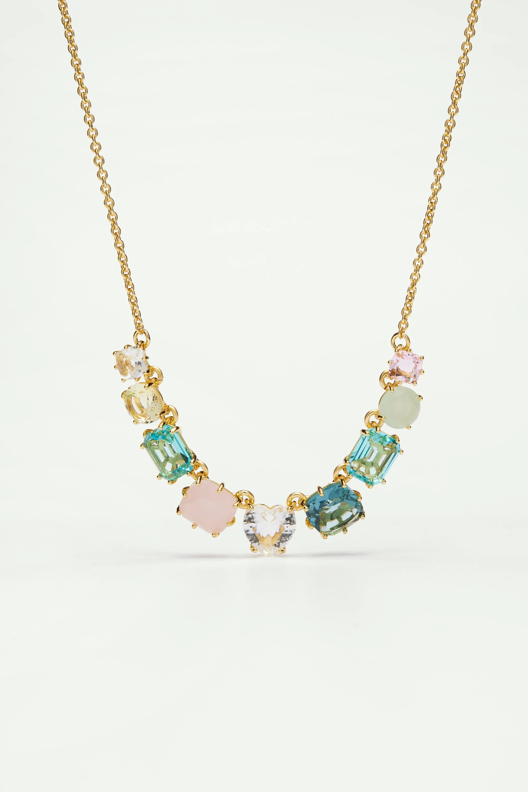 Collier fin 9 pierres la diamantine acqua azzura | Bleu