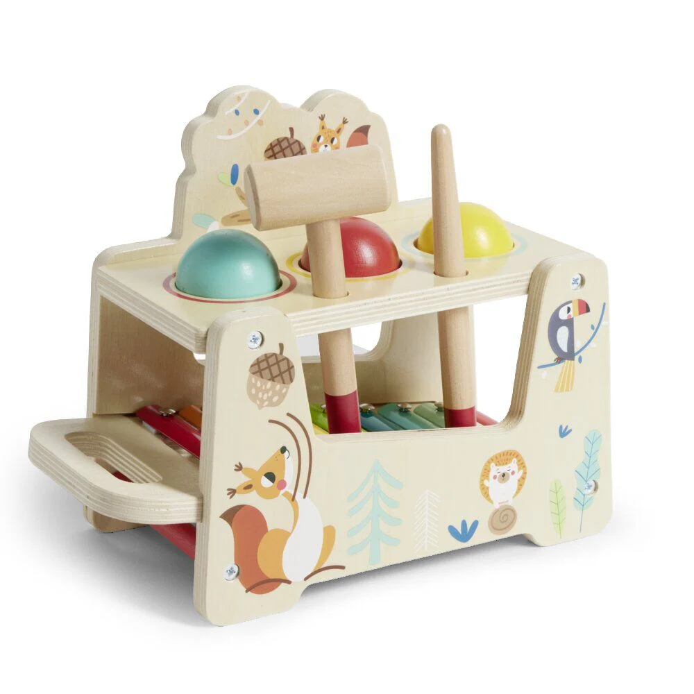 Xylophone marteau 2en1 en bois