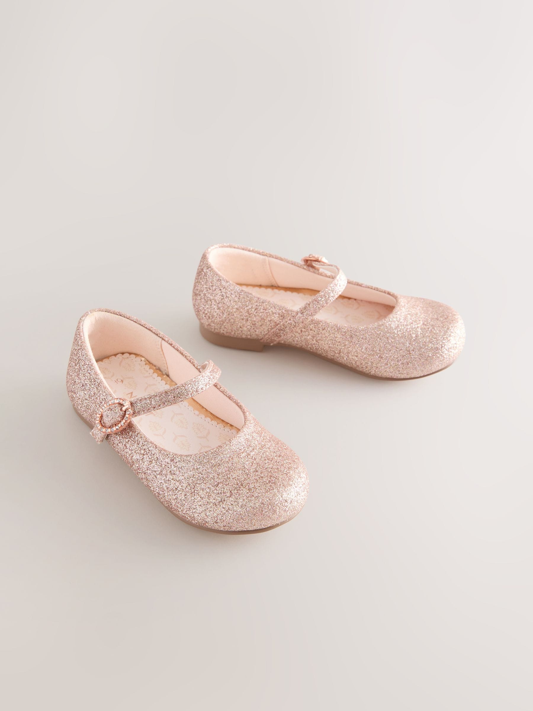 Roze glitter - Mary Jane gelegenheidsschoenen voor bloemenmeisjes