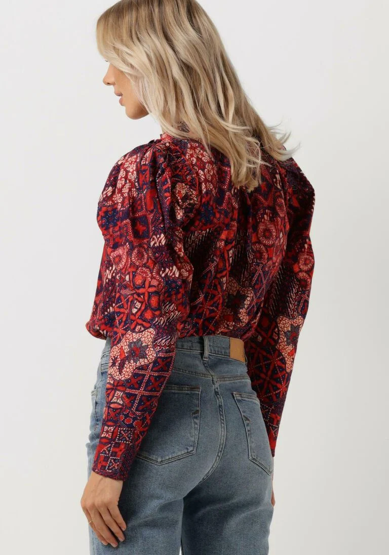 NOTRE-V blauwe notre-v blouse blouse print nv-arah