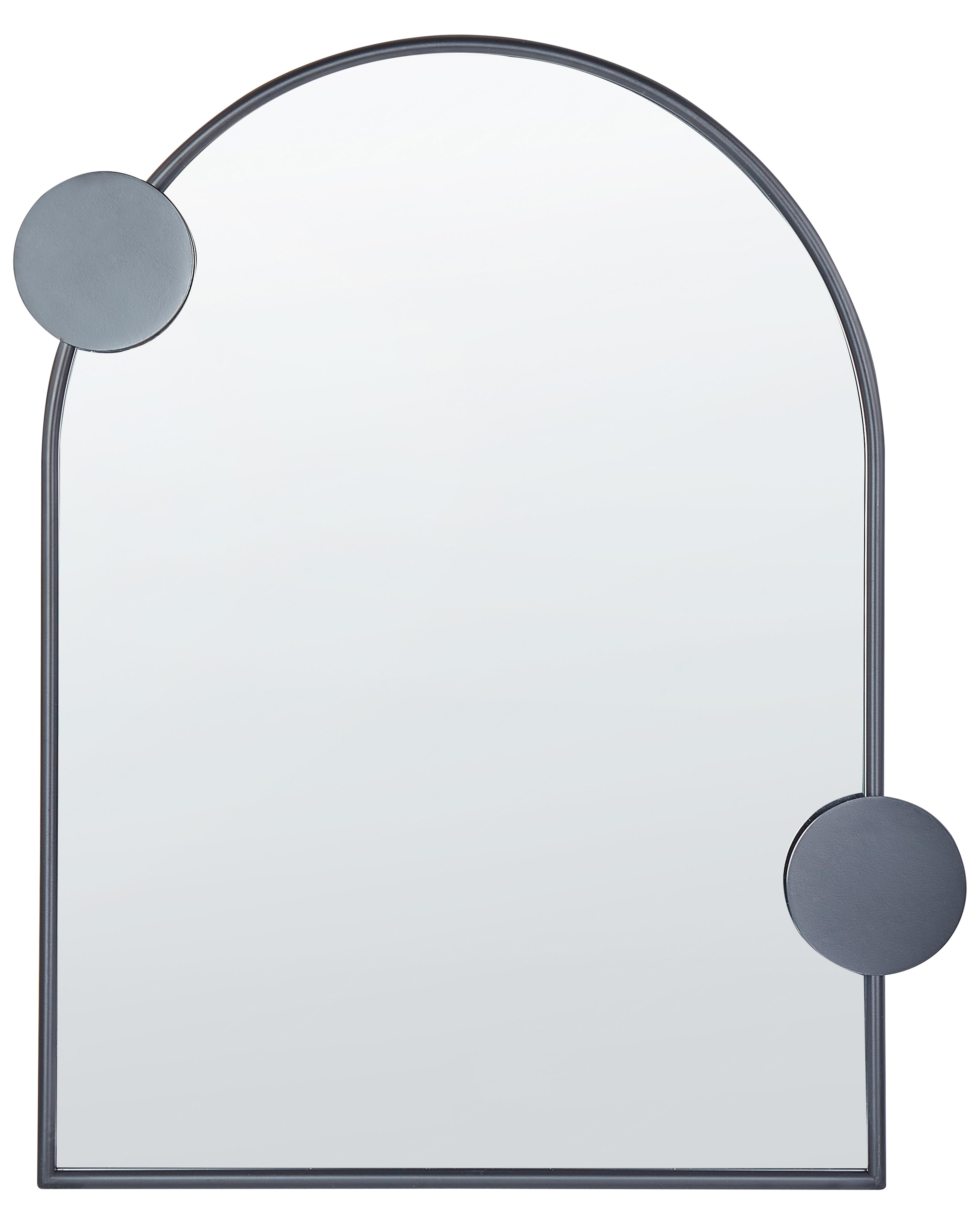 Wandspiegel AULON 69 cm 80 cm Metaal Zwart