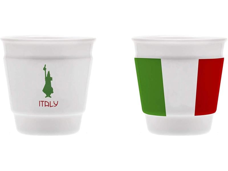 Bialetti Espressotasse Italia 60 ml, 1 Stück, Weiss Tasse für Itlalienfans