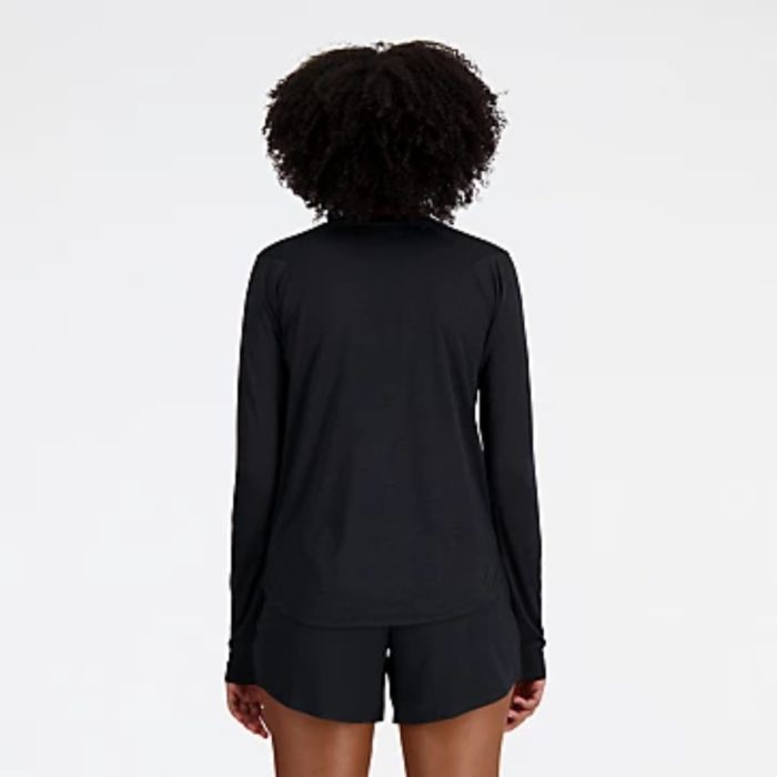 New Balance Dame T-shirts Athletics Long Sleeve Sort