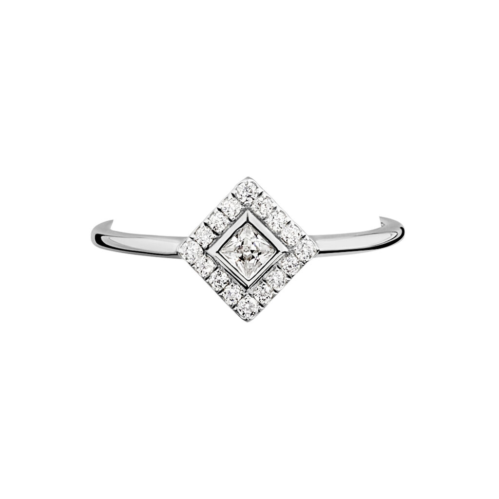 Bague Amane Argent Blanc Oxyde De Zirconium