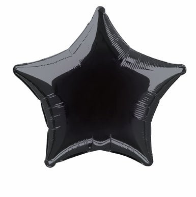 Ster Helium Ballon Zwart Leeg 50cm