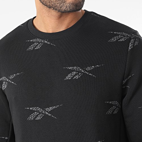Sweat Crewneck AOP HM9322 Noir