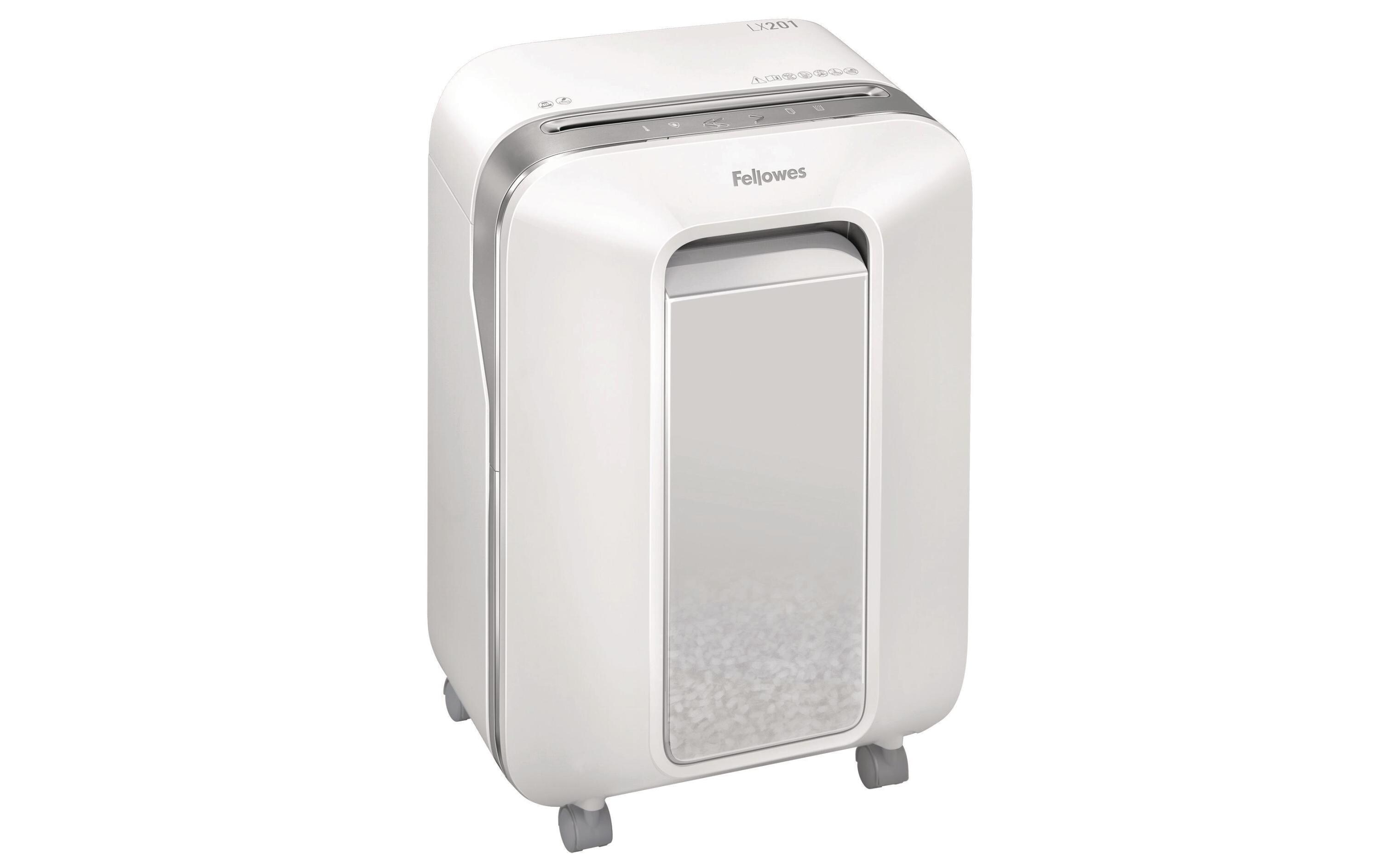 Aktenvernichter LX201 P-5, 12 Seiten, Weiss<br>Papierschredder