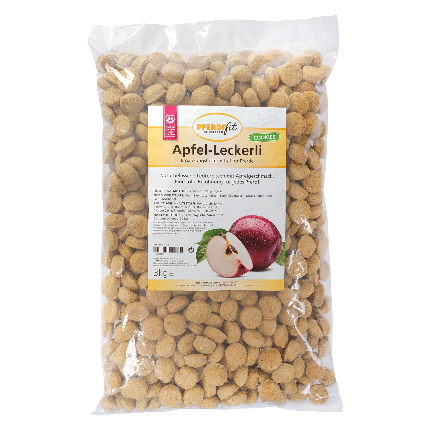 PFERDEfit by Loesdau Apfel-Leckerli  - 3 kg