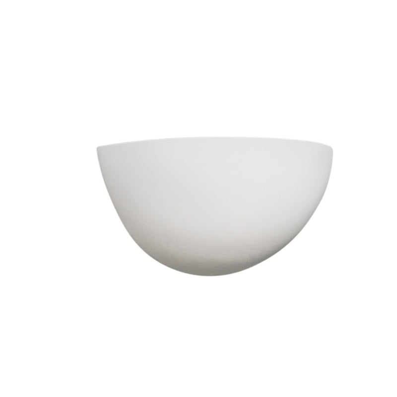 QAZQA Moderne wandlamp wit gips halfrond - Britt