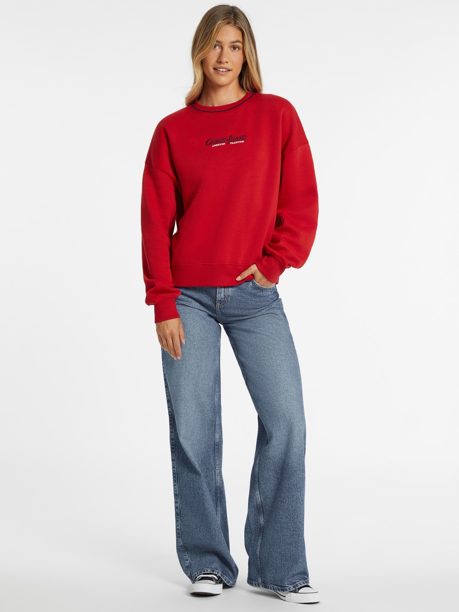 Moletom oversized com logo em contraste