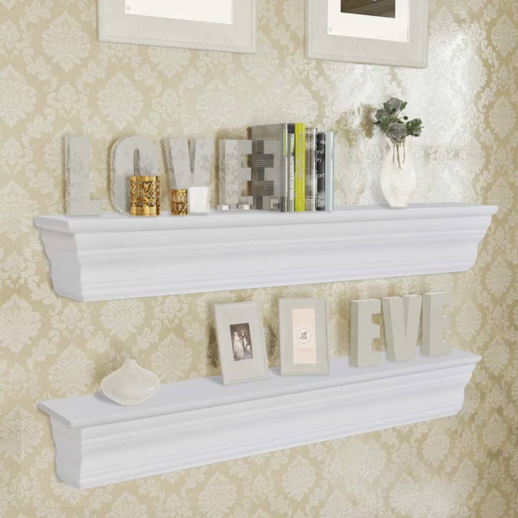vidaXL Aaliyah wandplanken, 2-pack, wit