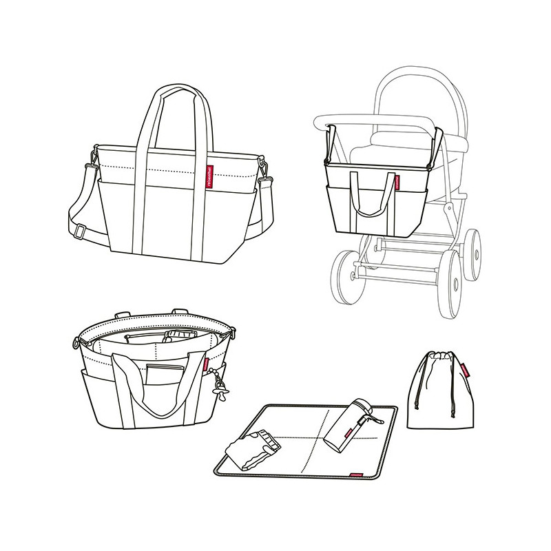 Sac à langer Baby Organizer 50 cm Black