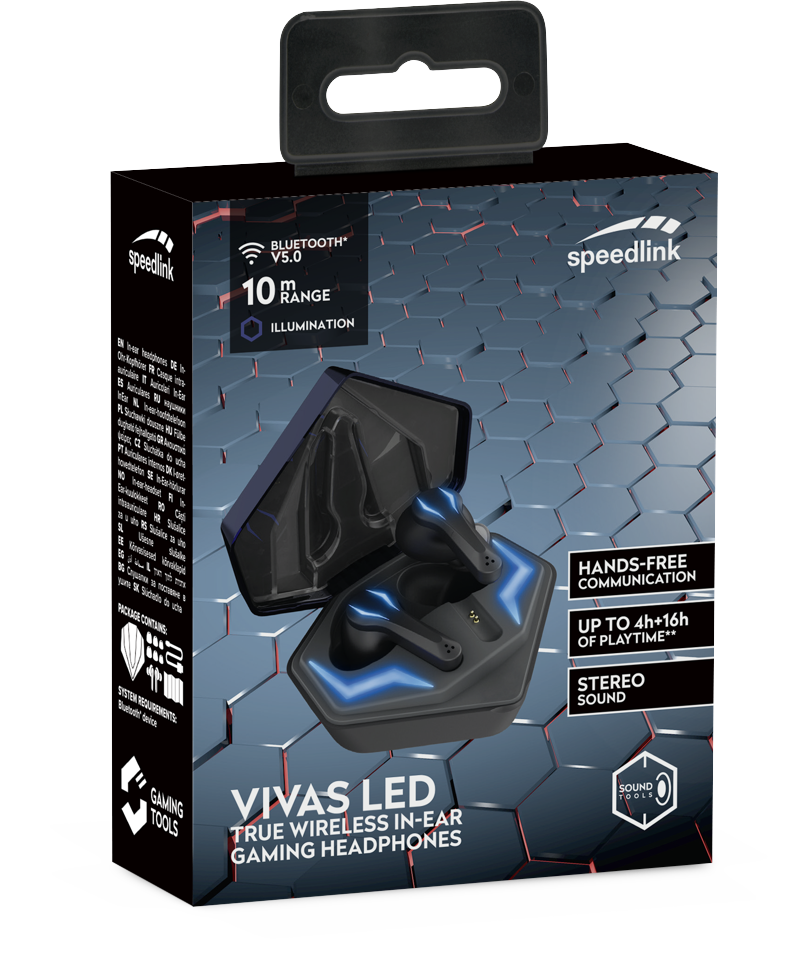 Speedlink - VIVAS LED Gaming True Wireless In-Ear Headphones, black