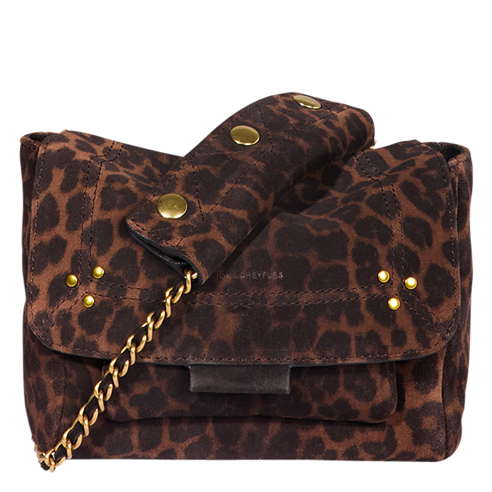 LULU S - Sac bandoulière à imprimé léopard| Marron