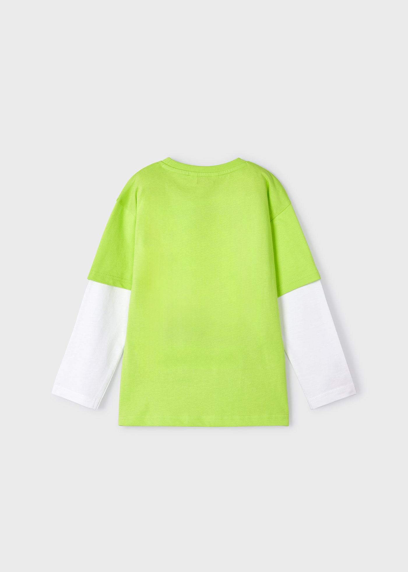 Camiseta de manga dupla Better Cotton Kiwi para meninos