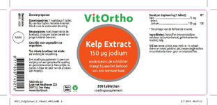 VitOrtho Kelp Extract (150mcg Jodium) Tabletten 200TB