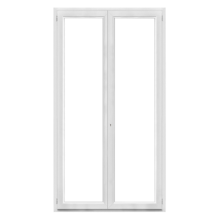 Porte fenêtre PVC 2 vantaux GoodHome blanc - l.120 x h.205 cm, tirant droit