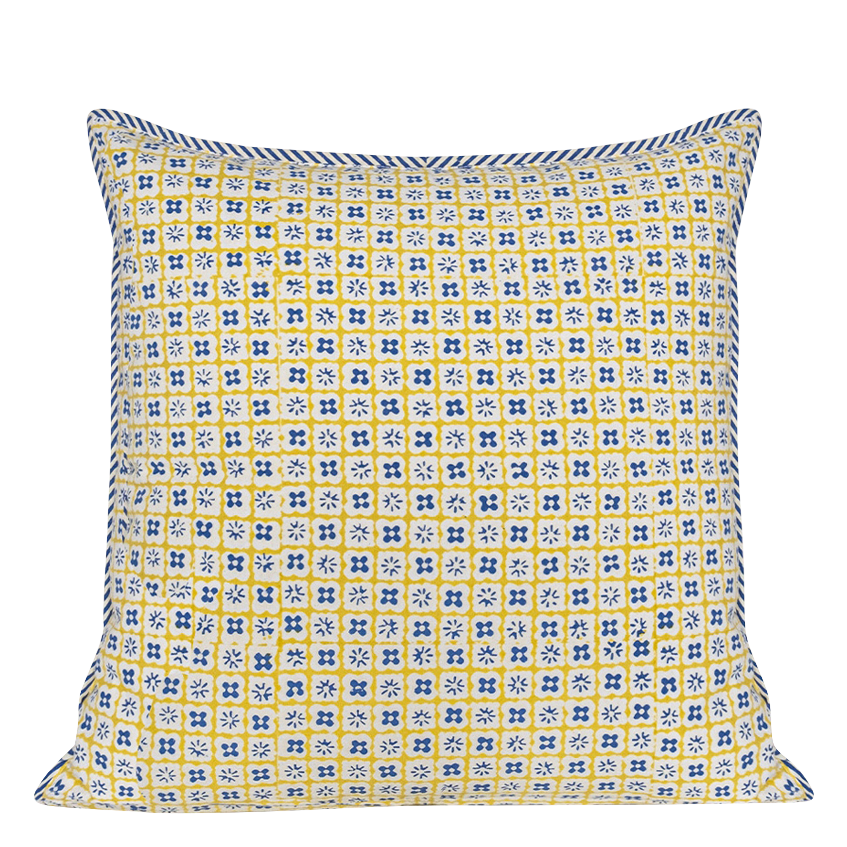 Housse en coton imprimé | Jaune
