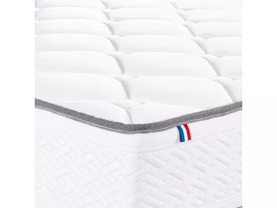 Matelas Iris (20 cm), mousse haute densité, indépendance de couchage, double face été/hiver, 160x200cm