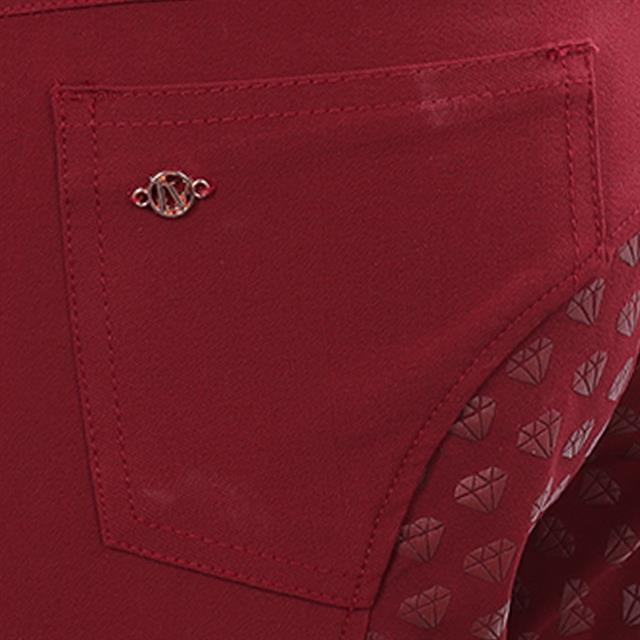 Paardrijbroek La Valencio LVWilhelmina Full Grip Kids Donkerrood