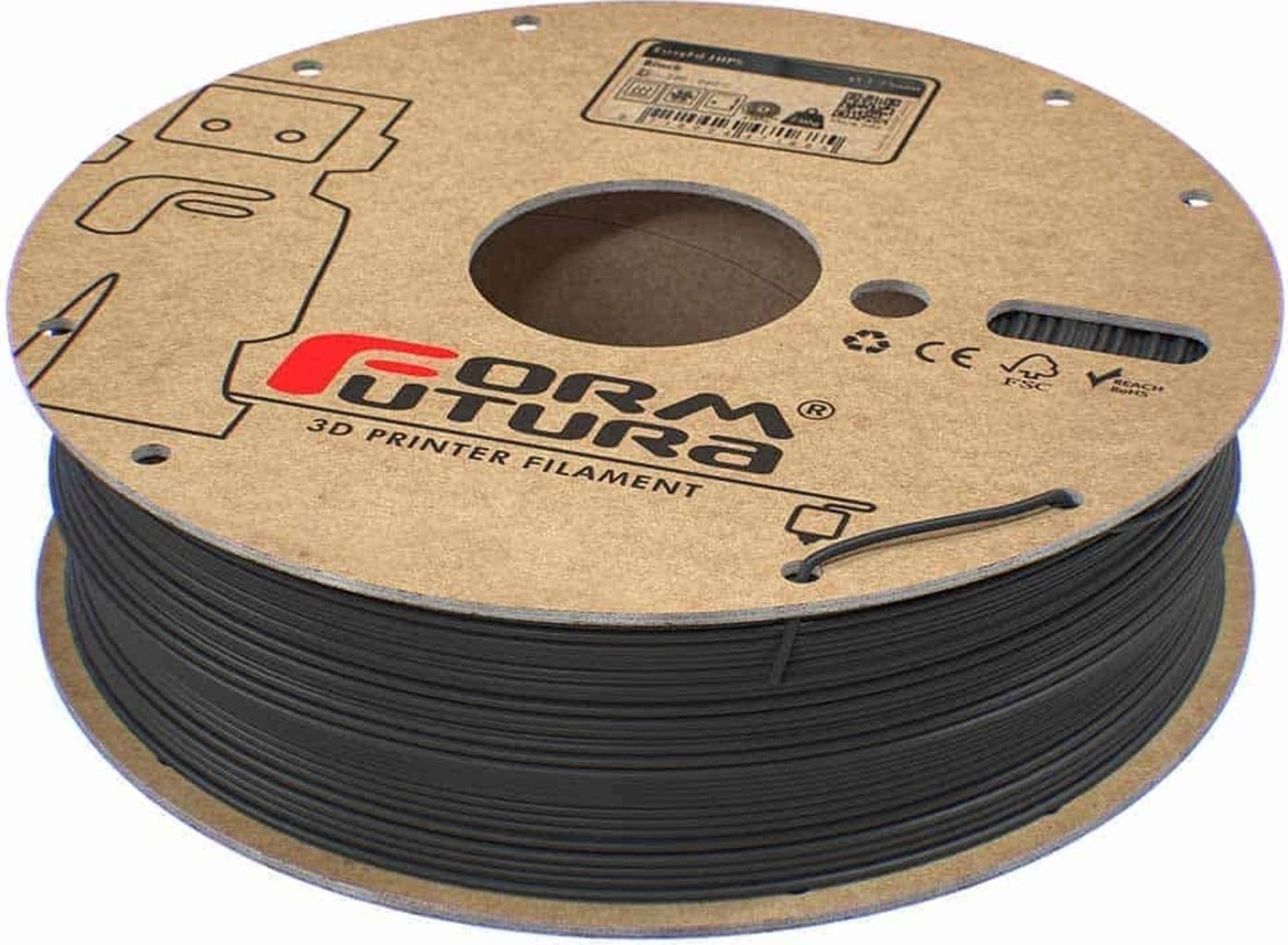 FormFutura  EasyFil™ HIPS Black, 1,75 mm / 750 g    Polystyrol als Alternative zu PLA und ABS