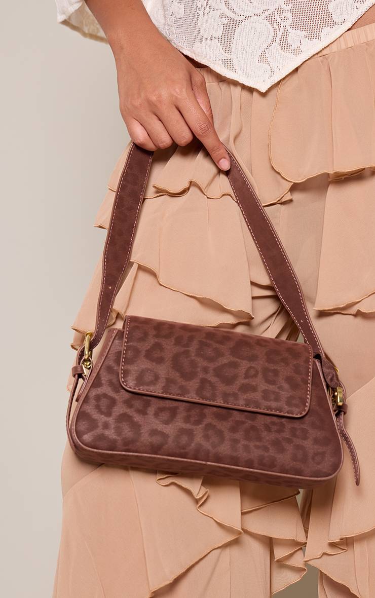 Léopard Sac À Bandoulière Trapèze Bicolore Chocolat