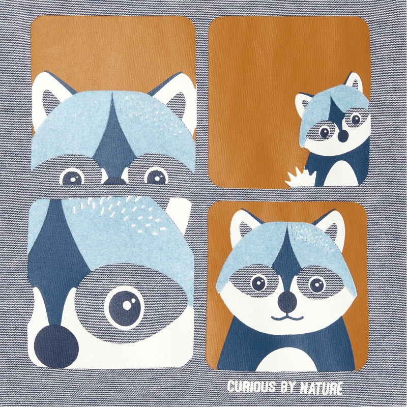 T-shirt animal zoom gris bébé garçon