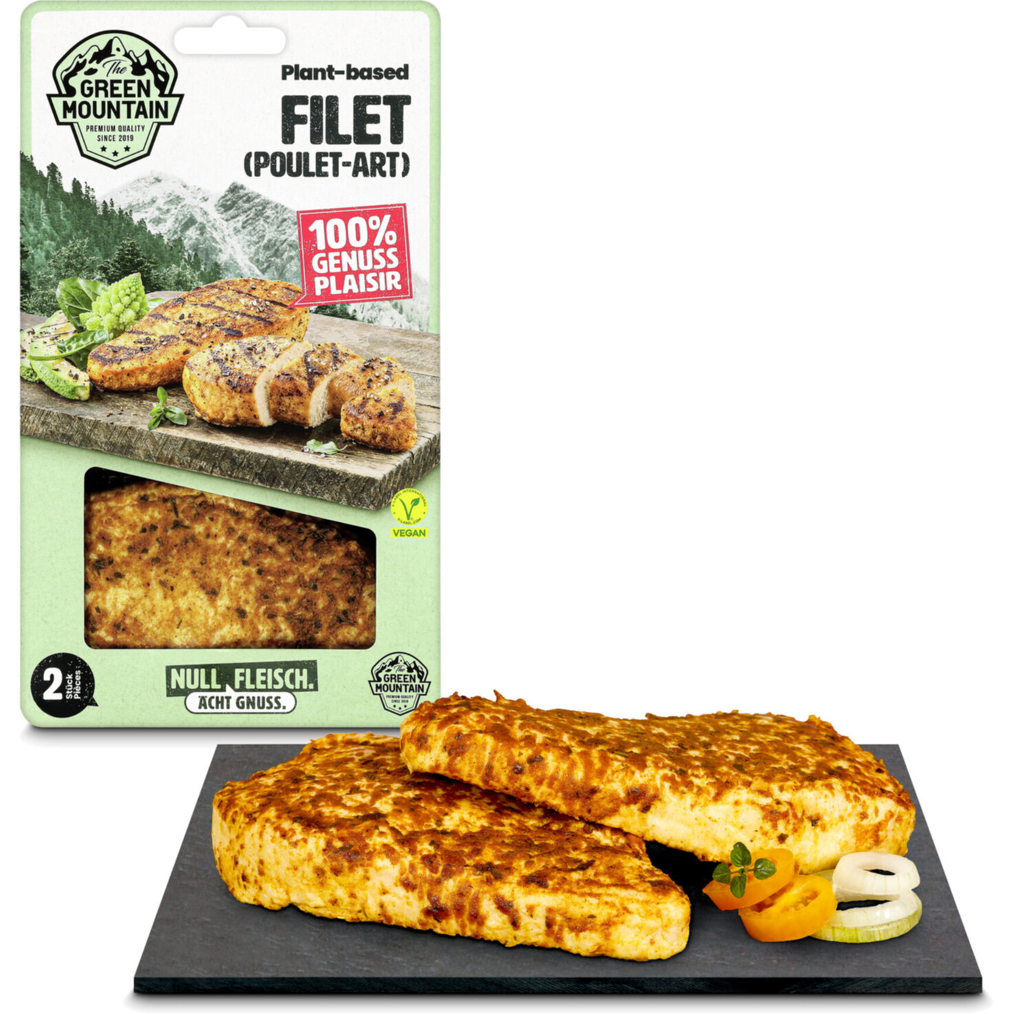 The Green Mountain plant-based vegane Alternative zu Filet -