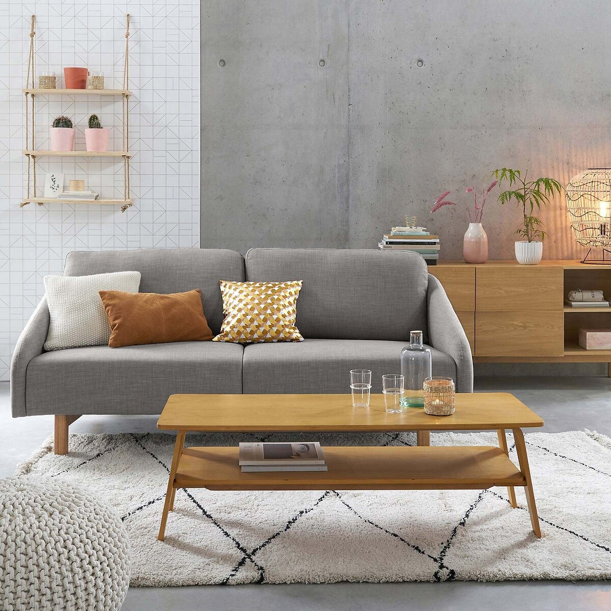 LA REDOUTE INTERIEURS<br>Mesa de centro, tampo duplo, Miji