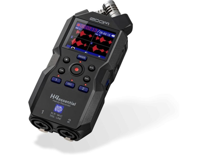 Zoom Portable Recorder H4essential 4-Spur-32-Bit-Float-Recorder mit zwei A/D-Wandlern