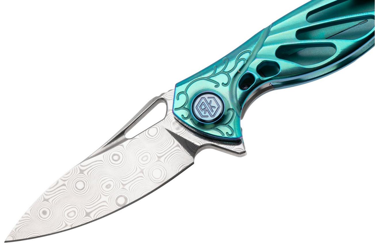 Rike Mini Hummingbird zakmes damascus, groen