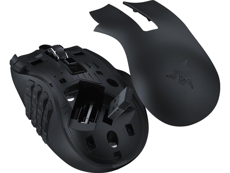 Razer Gaming-Maus Naga V2 HyperSpeed Ergonomische, kabellose Gaming-Maus mit optischem 30'000 dpi Sensor