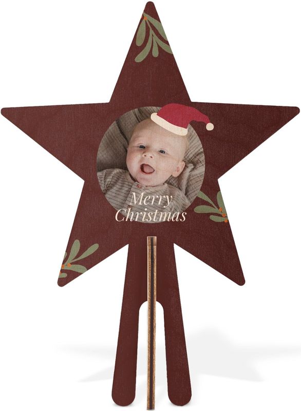 Kerstboom - Gepersonaliseerde Houten Piek - Mini Kunstboomset