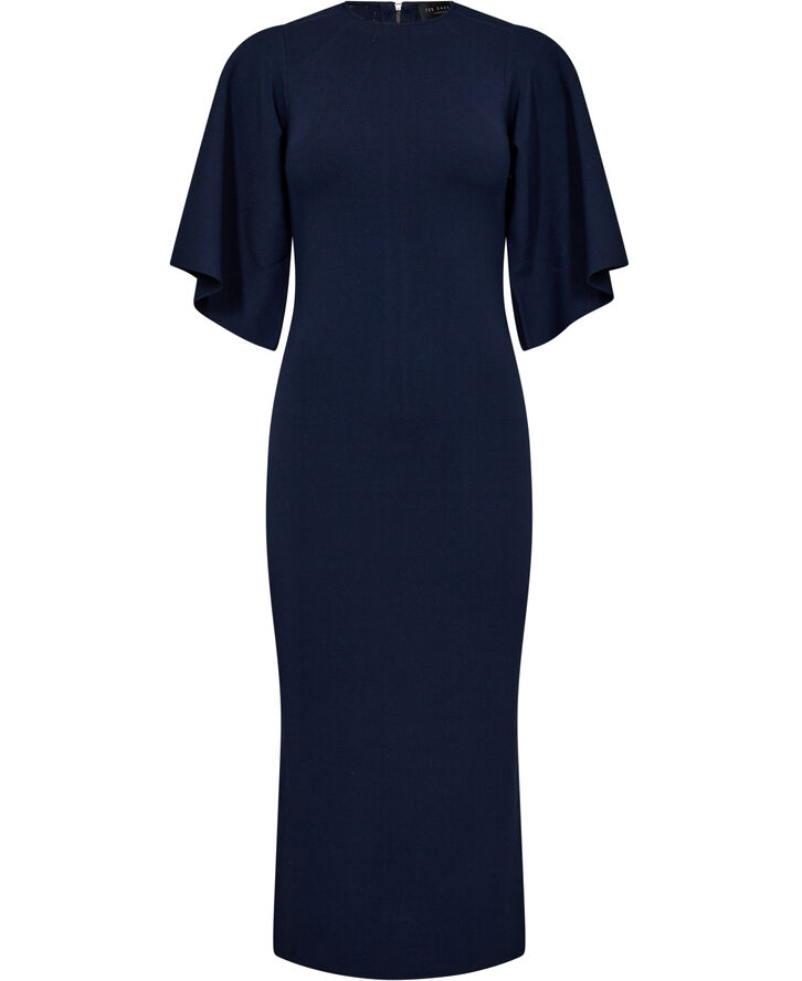 Ted Baker LOUNIA Fluted Sleeve Knitted Bodyco Navy