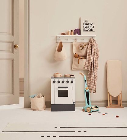 Kids Concept Regal m. Haken - 60x10 cm - Holz - Weiß