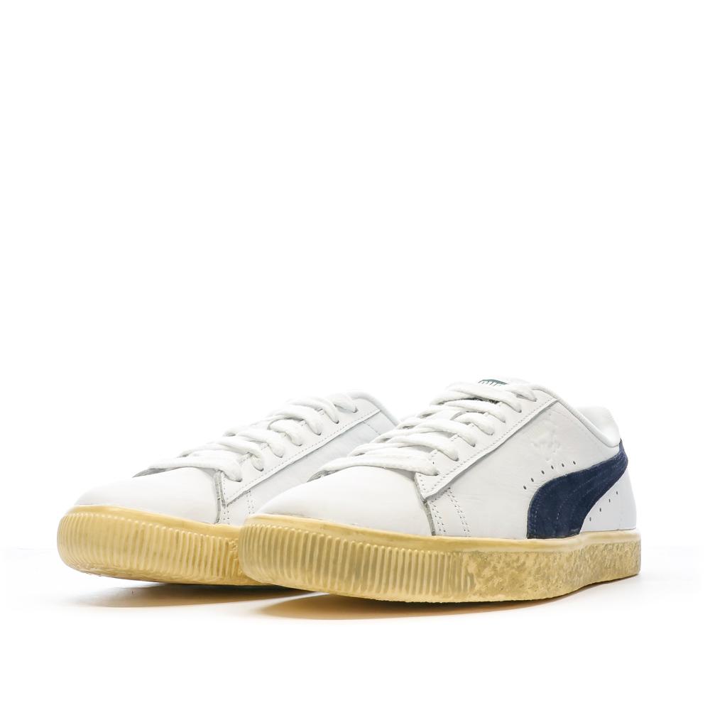 Puma Baskets Blanc/Marine Homme Puma Clyde Vintag