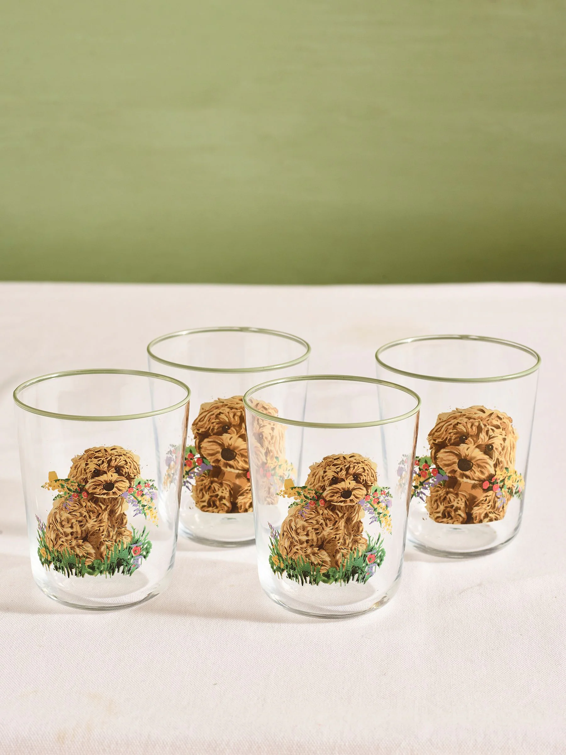 Charlie the Cockapoo Tumbler-glazen set van 4