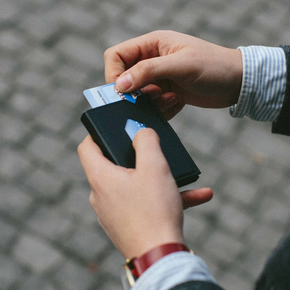 Exentri Leather Wallet RFID sand