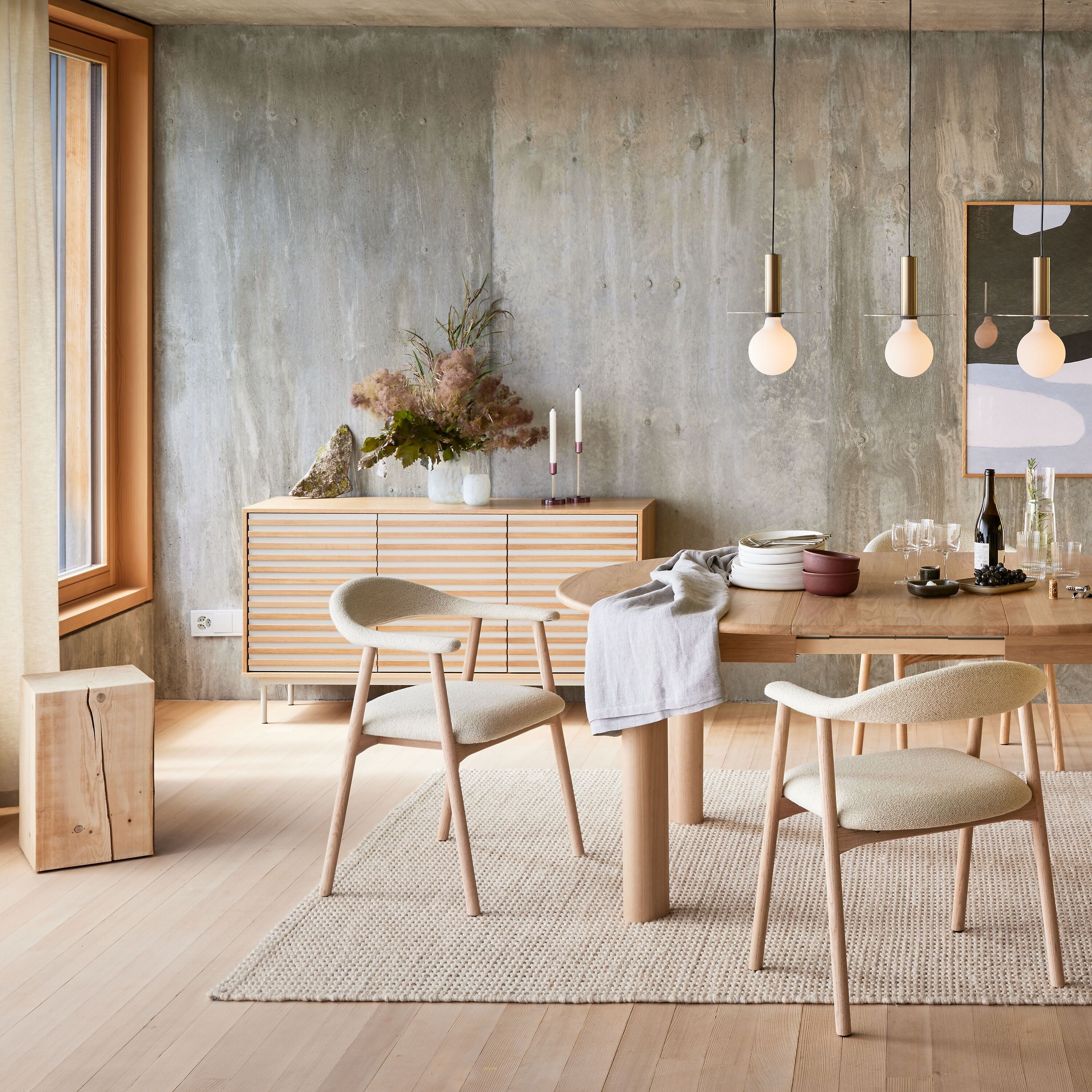ARYA Stuhl - Beige / B: 56.0 cm x T: 54.0 cm x H: 75.5 cm
