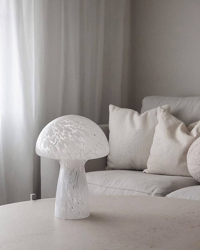 Mushi bordlampe Stor hvit E27