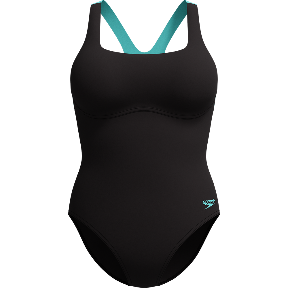 Speedo Flex Band Badeanzug Damen anthrazit