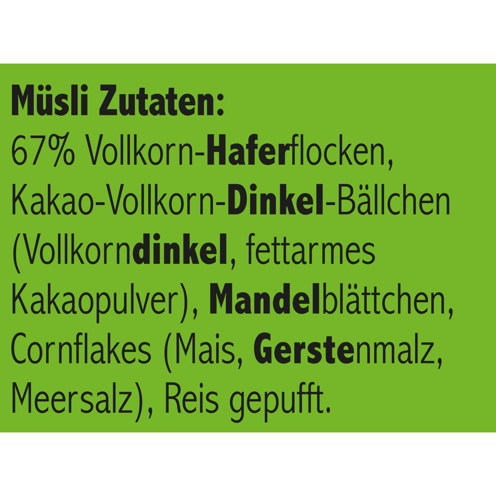 Müsli Zuckerarm (600g)