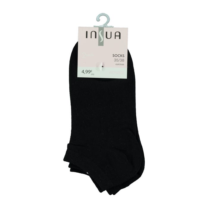 inSua-2-pack katoenen sneakersokken