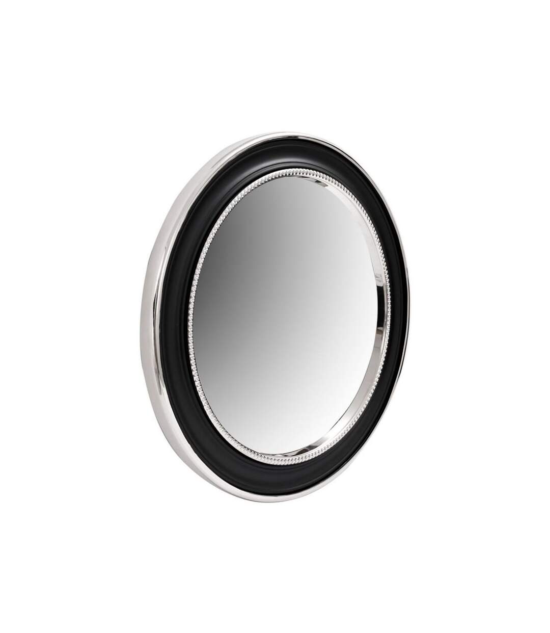 Paris Prix - Miroir Mural Design eleganca 58cm Argent & Noir