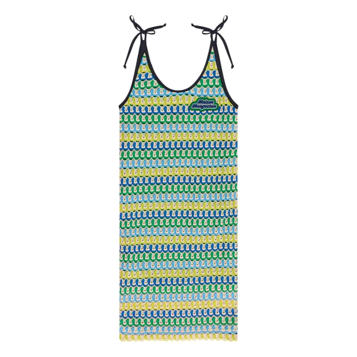 Maison Mangostan Robe à Bretelles Waves | Vert