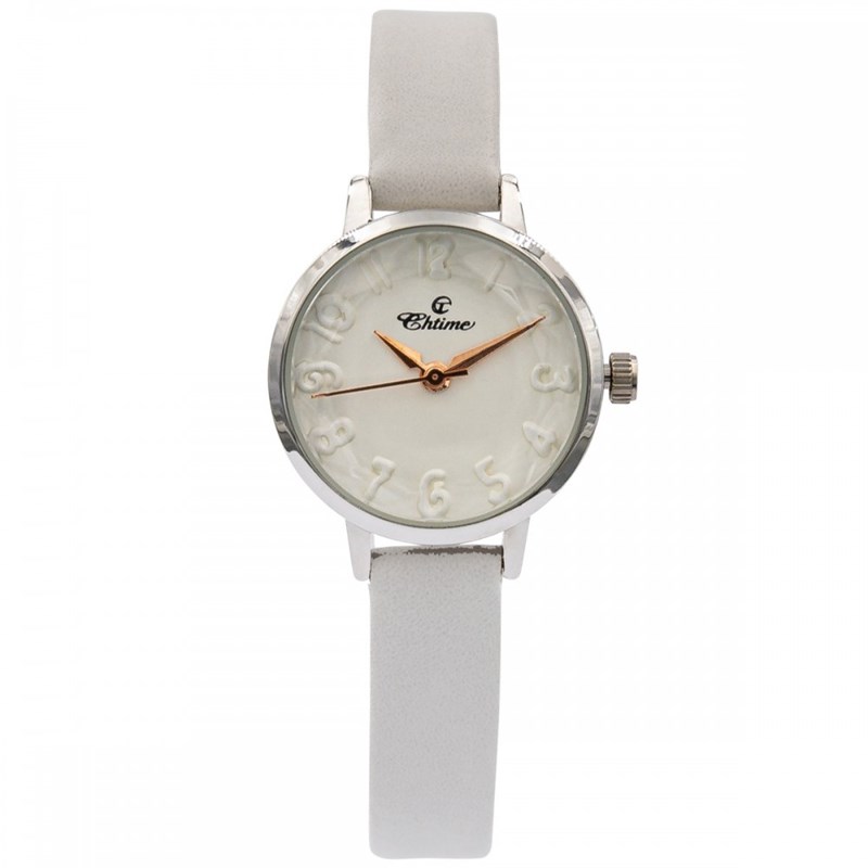 Montre Femme CHTIME bracelet Cuir Blanc